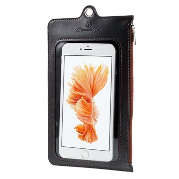 Caseme Leder Touch Pouch Tasche Universal - Schwarz Caseme Leder Touch Pouch Tasche Universal - Schwarz