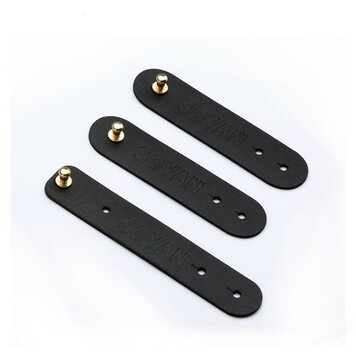 Universeller Kabelbinder-Kabelorganizer aus Leder - Schwarz, 3 Stück Universeller Kabelbinder-Kabelorganizer aus Leder - Schwarz, 3 Stück