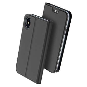 DUX DUCIS Skin Pro Series - Lederhülle Kompatibel mit iPhone X XS - Grau DUX DUCIS Skin Pro Series - Lederhülle Kompatibel mit iPhone X XS - Grau