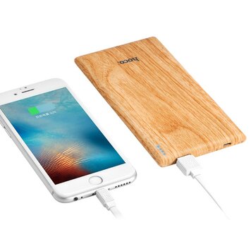 Hoco B10 Powerbank Holzmuster - 7000 mAh - Schnellladung Schnellladegerät
