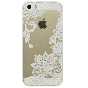 Transparente Hülle Blumenmuster TPU Hülle Kompatibel mit iPhone 5 5s SE 2016 - Weiss Transparente Hülle Blumenmuster TPU Hülle Kompatibel mit iPhone 5 5s SE 2016 - Weiss