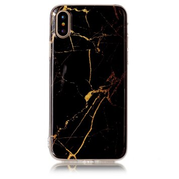 Marmorhülle TPU-Marmorhülle Kompatibel mit iPhone X XS - Schwarz Gold Marmorhülle TPU-Marmorhülle Kompatibel mit iPhone X XS - Schwarz Gold