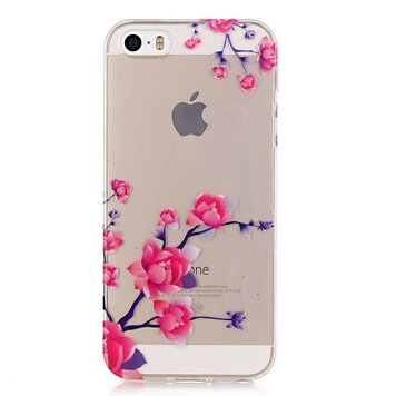 Transparente Blossom Branches TPU Kompatibel mit iPhone 5 5s SE 2016 Hülle - Pink Lila Transparente Blossom Branches TPU Kompatibel mit iPhone 5 5s SE 2016 Hülle - Pink Lila