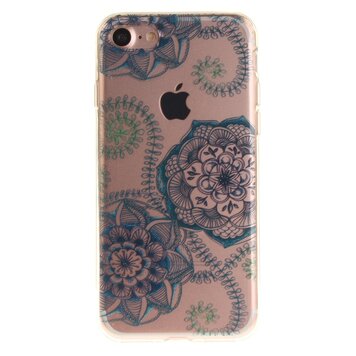 Transparente Mandala-Blumen Kompatibel mit iPhone 7 8 SE 2020 SE 2022 TPU-Hülle - Blau Transparente Mandala-Blumen Kompatibel mit iPhone 7 8 SE 2020 SE 2022 TPU-Hülle - Blau