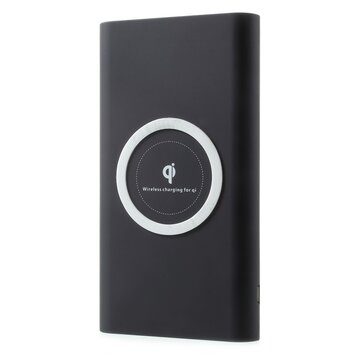 Universelle Powerbank und kabelloses Qi-Ladepad 10.000 mAh - Schwarz