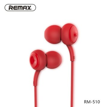 Remax RM-510 In-Ear-Kopfhörer mit 3,5-mm-Kabel, rotes Mikrofon Remax RM-510 In-Ear-Kopfhörer mit 3,5-mm-Kabel, rotes Mikrofon