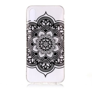 Transparente Lotusblumen-TPU-Hülle, Kompatibel mit iPhone XR - Schwarz Transparente Lotusblumen-TPU-Hülle, Kompatibel mit iPhone XR - Schwarz