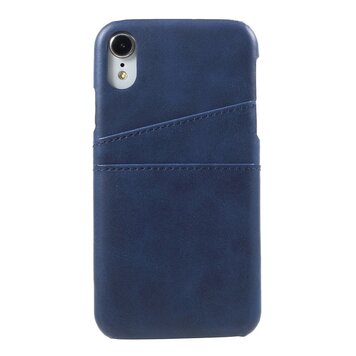 Duo Cardslot Wallet Card Cover Leder Kompatibel mit iPhone XR - Blau Duo Cardslot Wallet Card Cover Leder Kompatibel mit iPhone XR - Blau