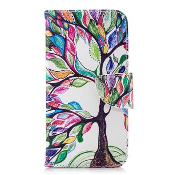 Bunte Leder-Brieftaschenhülle Tree Kompatibel mit iPhone XR - Bunt Bunte Leder-Brieftaschenhülle Tree Kompatibel mit iPhone XR - Bunt