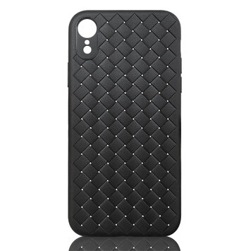 Gewebte TPU-Hülle Kompatibel mit iPhone XR - Schwarz Gewebte TPU-Hülle Kompatibel mit iPhone XR - Schwarz