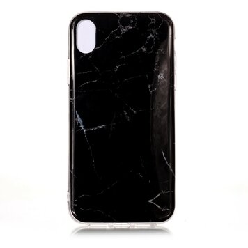 Marmor-TPU-Hülle Kompatibel mit iPhone XR Hülle - Schwarz Marmor-TPU-Hülle Kompatibel mit iPhone XR Hülle - Schwarz