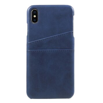 Duo Cardslot Wallet Kunstleder-Kartenhalterhülle Kompatibel mit iPhone XS Max Hülle - Blau Duo Cardslot Wallet Kunstleder-Kartenhalterhülle Kompatibel mit iPhone XS Max Hülle - Blau
