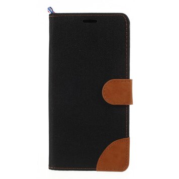 Lederstoff Kompatibel mit iPhone XS Max Bookcase Case Standard - Braun Schwarz Lederstoff Kompatibel mit iPhone XS Max Bookcase Case Standard - Braun Schwarz