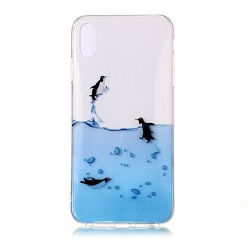 Pinguin TPU transparente Hülle Kompatibel mit iPhone XS Max Hülle - Transparent Pinguin TPU transparente Hülle Kompatibel mit iPhone XS Max Hülle - Transparent