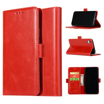 Kunstleder-Wallet-TPU-Hülle Kompatibel mit iPhone XR - Rot Kunstleder-Wallet-TPU-Hülle Kompatibel mit iPhone XR - Rot