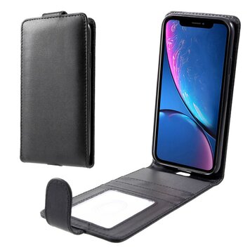 Kartenetui Kompatibel mit iPhone XR Kunstlederhülle - Schwarz Kartenetui Kompatibel mit iPhone XR Kunstlederhülle - Schwarz