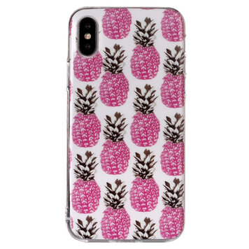 Rosa Ananas-TPU-Hülle, Kompatibel mit iPhone X XS-Hülle - weisse Hülle Rosa Ananas-TPU-Hülle, Kompatibel mit iPhone X XS-Hülle - weisse Hülle