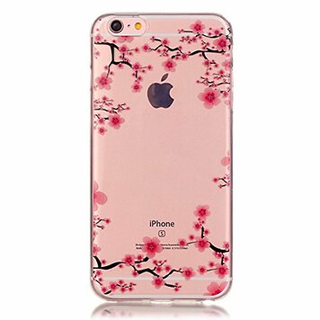 Transparente Blossom Kompatibel mit iPhone 6 6s TPU Hülle - Pink Transparente Blossom Kompatibel mit iPhone 6 6s TPU Hülle - Pink