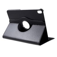Leder Litchi Grain Hülle drehbarer Ständer iPad Pro 11-Zoll 2018 - Schwarz
