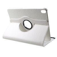 Leder Litchi Grain Hülle drehbarer Ständer iPad Pro 11-Zoll 2018 - Weiss