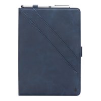Leder iPad Pro 12,9-Zoll-2018 Fall mit Hülle Brieftasche Brieftasche Brieftasche - Blau