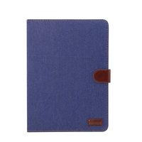 Jeans Textur iPad Pro 12,9-Zoll-2018 Hoes Case Wallet Standard - Blau Braun