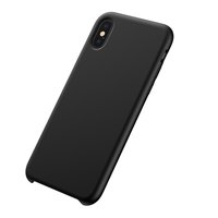 Baseus Original LSR Serie Flüssigsilikon Gel Hülle iPhone XS Max Cover - Schwarz