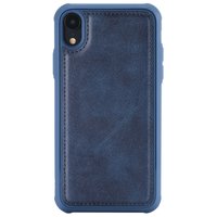 Magnetic Blue Ledertasche iPhone XR - Blau