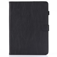 Retro Style Leder iPad Pro 12,9-Zoll-2018 Brieftasche Hülle Brieftasche - Schwarz