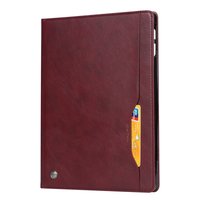 Leder iPad Pro 12,9-Zoll 2018 Case Cover Brieftasche Brieftasche - Wine Red Apple Pencil