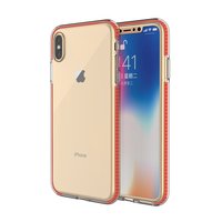 Schutzhülle für farbige Kanten iPhone XS Max Hülle TPE TPU Rückseite - Orange