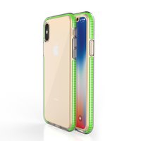 Schutzhülle für farbige Kanten für iPhone X XS Hülle TPE TPU Rückseite - Grün