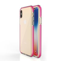 Schutzhülle für farbige Kanten für iPhone X XS Hülle TPE TPU Rückseite - Orange
