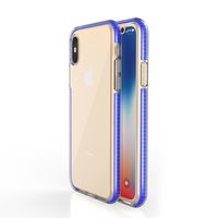 Schutzhülle für farbige Kanten für iPhone X XS Hülle TPE TPU Rückseite - Blau