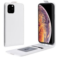 Vertical Flip Brieftasche aus Kunstleder für iPhone 11 Pro Max - Weiss