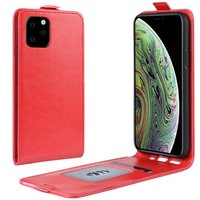 Vertical Flip Brieftasche aus Kunstleder für iPhone 11 Pro - Rot