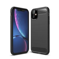 Carbon Armor Schutzhülle stossfest TPU iPhone 11 - Schwarz