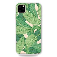 Naturgrüne Blätter Bananenpflanze Dschungelhülle iPhone 11 Pro Max TPU Hülle - Klar