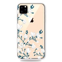 Blumen weisse Hülle TPU Blüte iPhone 11 Pro - Transparent