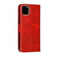 Leder Brieftasche Bücherregal Brieftasche iPhone 11 Pro Max - Rot