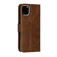 Leder Brieftasche Bücherregal Brieftasche iPhone 11 Pro Max - Braun