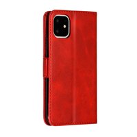 Leder Brieftasche Bücherregal Brieftasche iPhone 11 - Rot