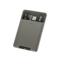 Baseus Silikon-Kartenhalter für die Rückseite Ihres Telefons - Dunkelgrau