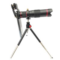 HD 4K 22X Zoom Tele Teleskop Objektiv für Ihr Telefon + Stativ - Schwarz