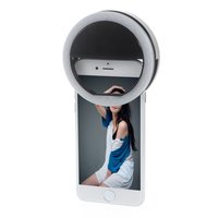 Selfie Licht ringförmige Lampe Smartphone dimmbar - Schwarz