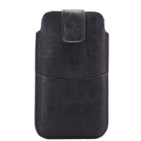 Lychee Leather Texture Universal-Handytasche Insert Case 5,5-Zoll - 6,0-Zoll - Schwarz