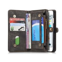Caseme Split Leder iPhone 6 Plus 6s Plus Brieftasche Bücherregal Brieftasche Etui - Grau