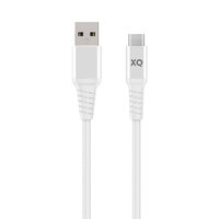 Xqisit Geflochtenes USB-C 3.0 zu USB-A Kabel Aufladen Synchronisieren 200 cm - Weiss