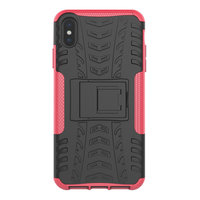 Reifenprofilhülle TPU Polycarbonat iPhone XS Max Hülle - Black Pink Protection
