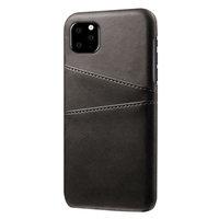 Leder Brieftasche Brieftasche iPhone 11 Pro Max Hülle - Schwarzer Schutz
